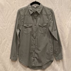 Army Green Button Down